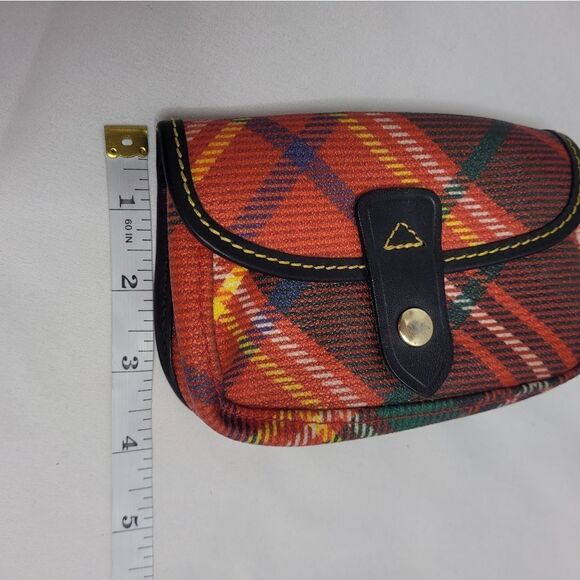 DOONEY & BOURKE red tartan plaid snap flap wristlet - Picture 8 of 8